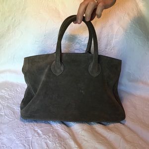 Mark & Graham Elisabetta Slouch Bag in Brown Suede